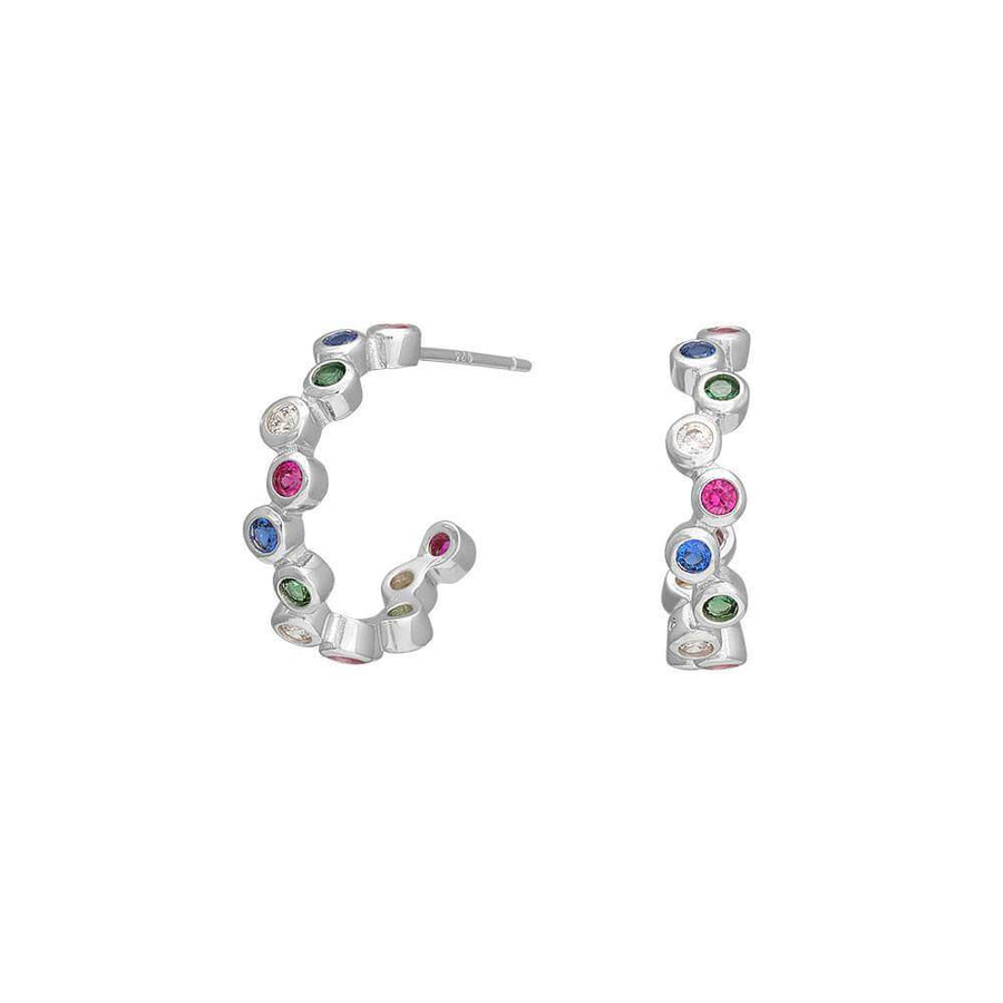 Joanli Nor rhodinierte Ohrstecker EBRUNOR 19mm Silber - My Fine Jewellery