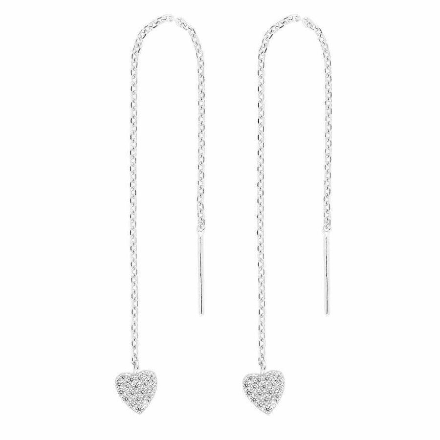 Rhodinierte Ohrringe HAYLEYNOR 55 mm Silber - My Fine Jewellery