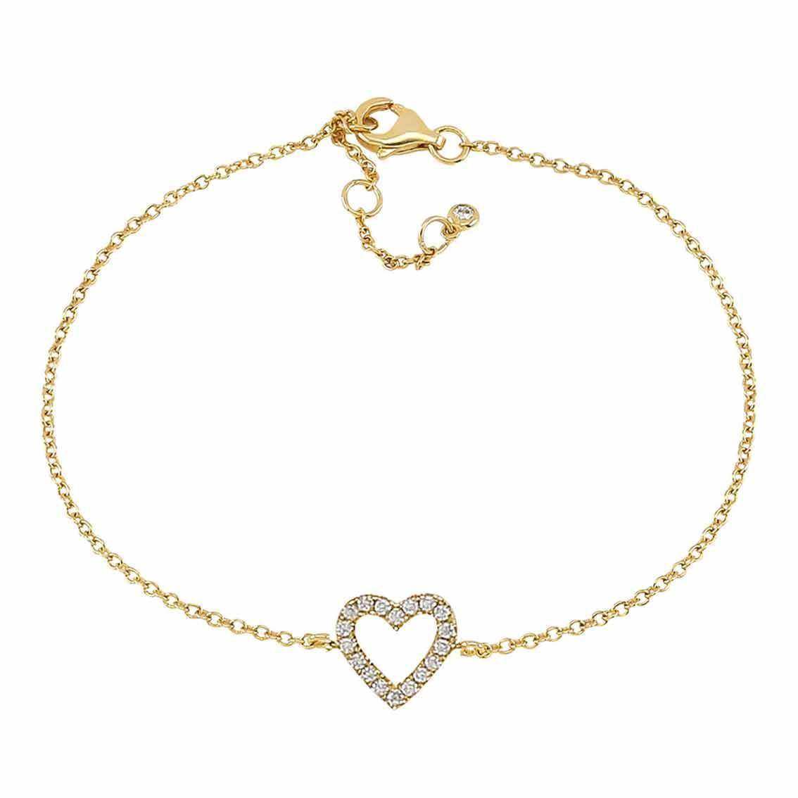 Vergoldetes Armband AIDA Herz 7mm 17+3cm, Sterlingsilber - My Fine Jewellery
