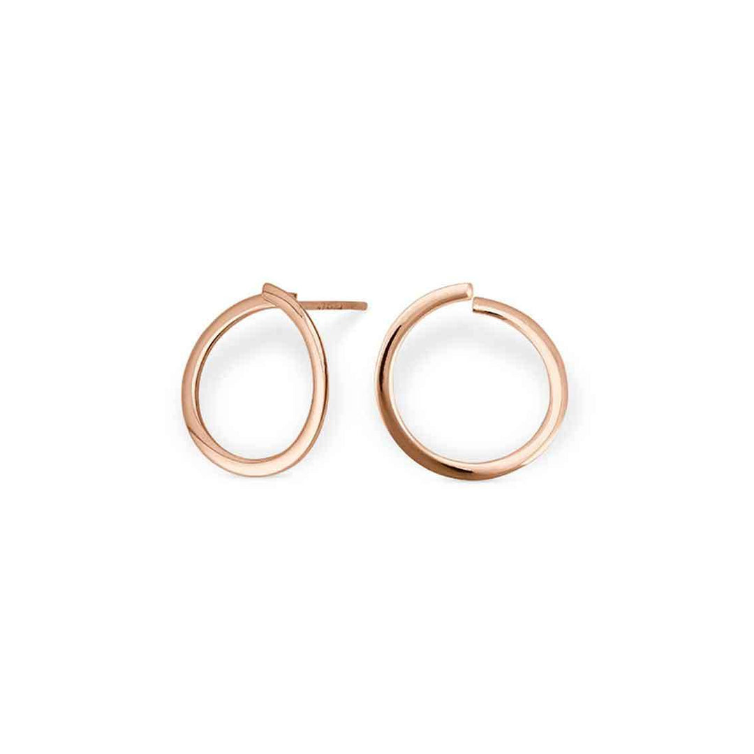 Nordahl Andersen rosévergoldete Ohrringe TWISTED52 FLAT 20mm - My Fine Jewellery