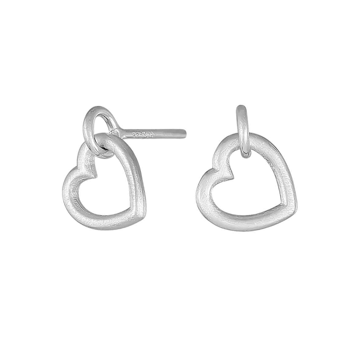 Nordahl Andersen rhodinierte Silber Ohrringe LOVE52 10mm