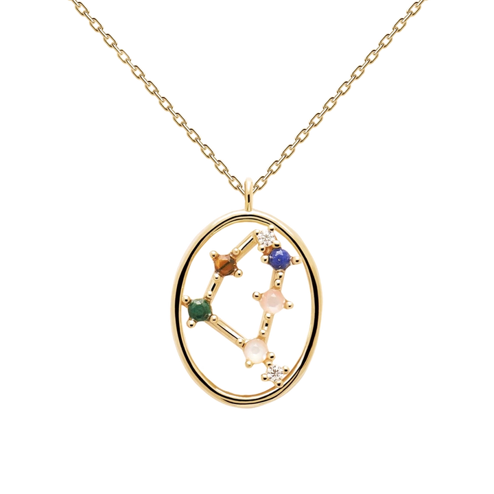 Halskette Steinbock, Sterlingsilber vergoldet