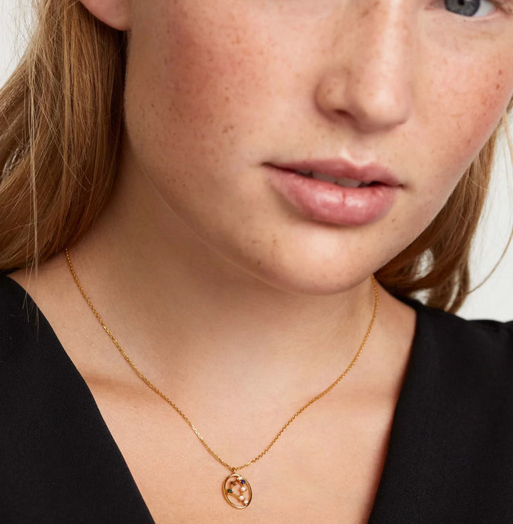 Halskette Steinbock, Sterlingsilber vergoldet